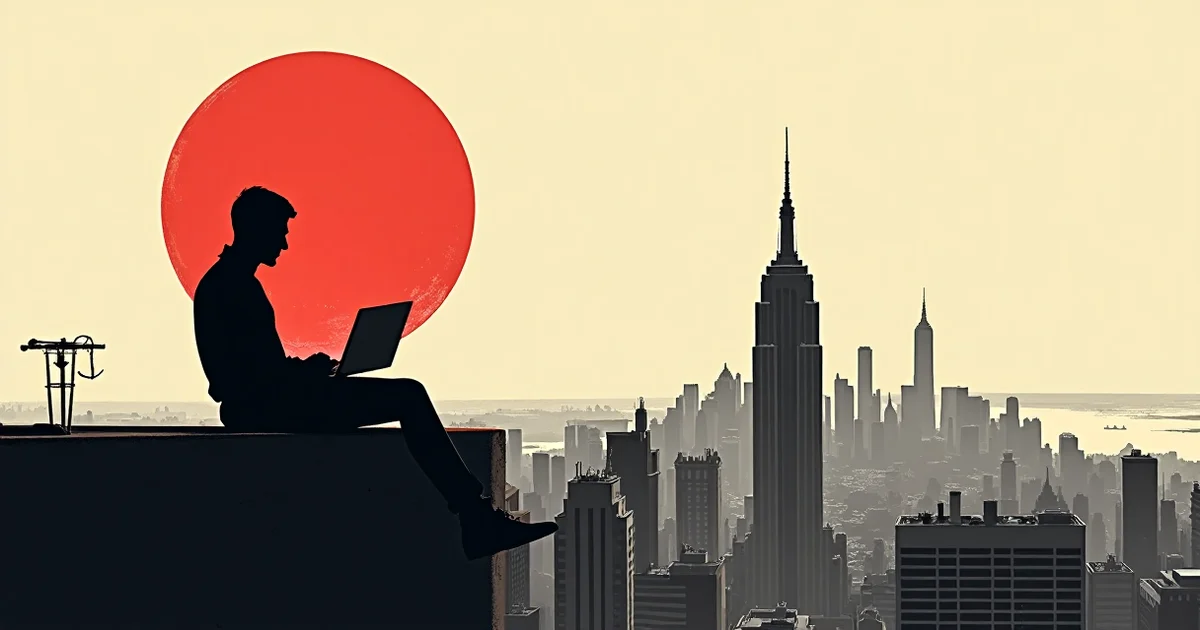 Vue d'une grande ville dynamique au coucher du soleil, terrain d'expatriation sérieux
